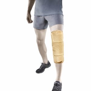 Knee Brace - Short (14" Brace) |Ideal firm Knee support that limits knee motion & stabilizes the knee with mediolateral metal supports | Color - Beige - Vissco Rehabilitation