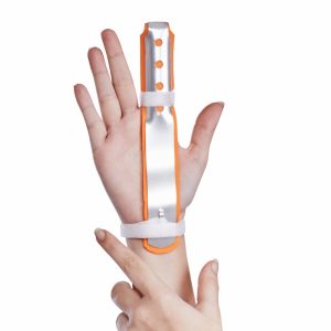 Vissco Finger Brace Finger Splint Long for metacarpal fracture, tendon injury of the Finger, post surgery or deformity of the Finger - Universal (Orange) - Vissco Rehabilitation