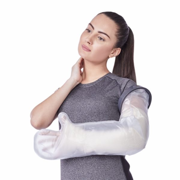 Vissco Cast Waterproof Arm Cover (From Wrist Upto Upper Arm) For Left & Right Hands| Protect Bandage Against Water Exposure During Bath & Shower|Protect the Injury - Universal (Grey) - Vissco Rehabilitation