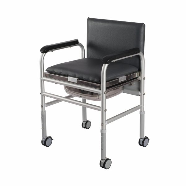 COMFORT FIXED ADJ. COMMODE WITH BACK REST - Vissco Rehabilitation