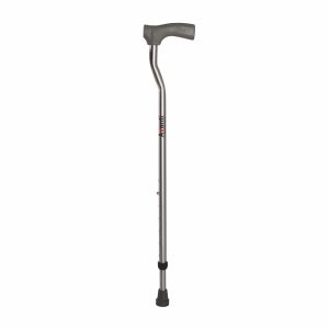 Vissco Avanti L Shape Walking Stick For For Elderly & those Physically Challenged |Lightweight | Height Adjustable Walking Stick - Universal (Grey) - Vissco Rehabilitation