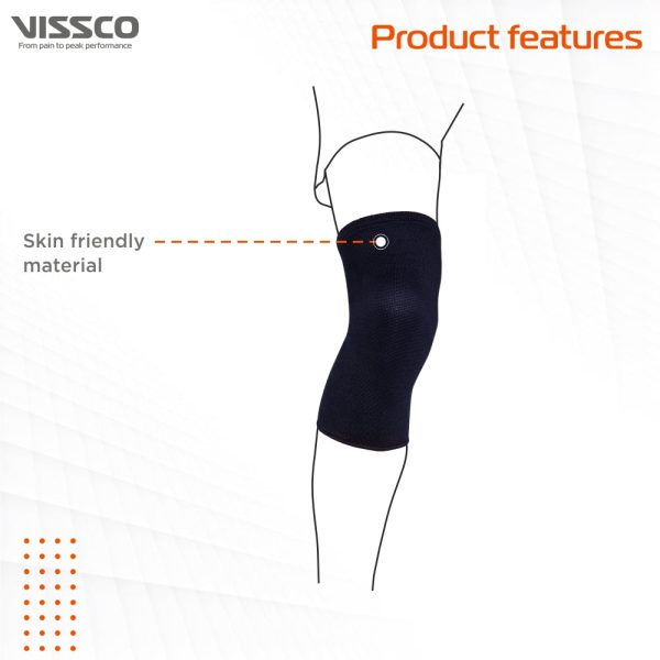 Spro Knee Cap Plus | Ideal mild support for free Knee movement |Color - Black (IN PAIR) - Vissco Rehabilitation