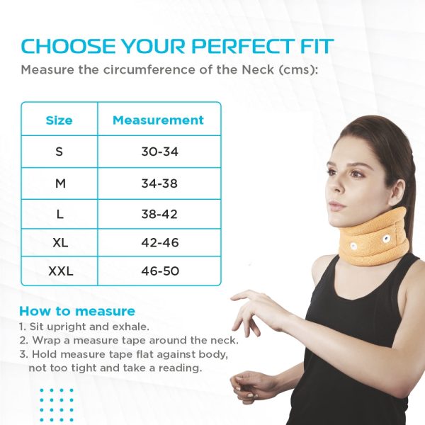 Vissco Neck Support Cervical Collar without Chin Support for Men & Women | Relieves From Neck Pain | Neck support for Cervical Spondylosis, Excessive strain on the neck muscles (Beige) - Vissco Rehabilitation